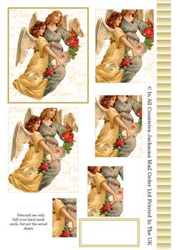 A4 Christmas Angels Pyramid Sheet 2 . *