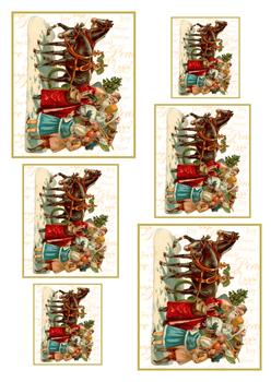 A4 Christmas Horse Drawn Sleigh 1 . *