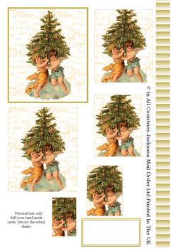 A4 Cherubs around the Christmas Tree - Pyramid Sheet 2 . *