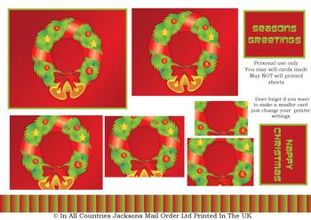 A4 Christmas Wreath - Pyramid Sheet . *