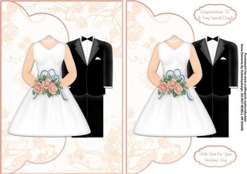 Bride & Groom A5 Card Front - Papertole Exclusive Sheet . *