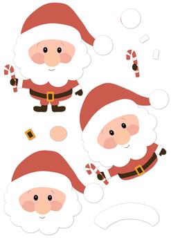 Cute Santa Topper Sheet = *