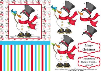 Snowman Card by Sassy Cheryl  - Papertole Exclusive Topper Sheet . *