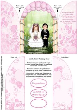 Mini Gatefold Wedding Card - Papertole Exclusive Sheet . *