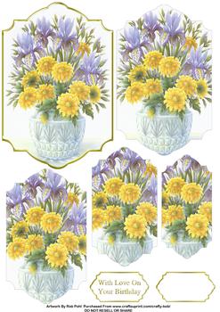 Spring Flowers - Papertole Exclusive Step by Step Sheet . *