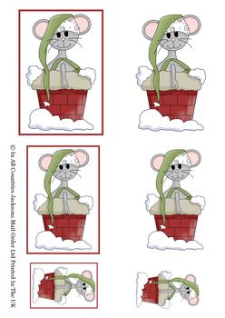 Christmas Mouse - Topper Sheet - . -Jacksons mail Order