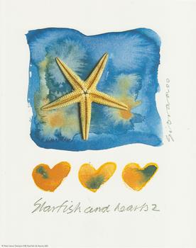 STARFISH AND HEARTS No 2 (blue background) 10