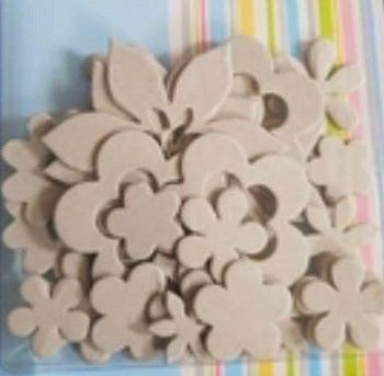 Chipboard Flower Die Cut Card Embellishments . *