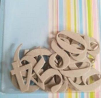 Chipboard Large Number Die Cut Card Embellishments . *