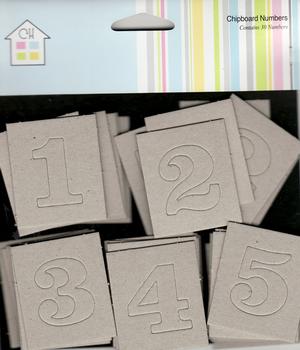 Chipboard Numbers - Blank - by Craft House 151ps . 