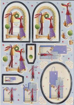 A4 3D Paper Tole Pretty Christmas Wreaths 2 pictures