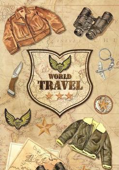 World Travel Vintage Steampunk Sticker Collection . *