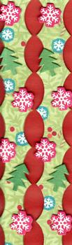 2 x Christmas Trees and Snowflakes 3D Borders . *