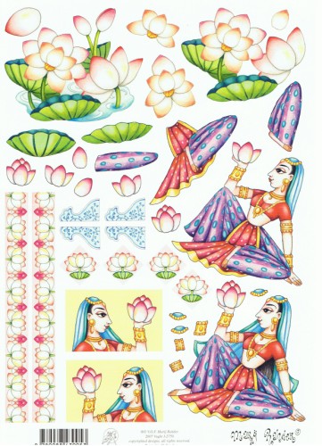 Mary Rahder - A4 120g Quality Multi Craft Sheet - Indian Theme 1 Specials Mary Rahder