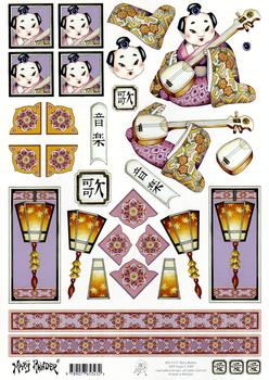 Mary Rahder - A4 120g Quality Multi Craft Sheet - Oriental Theme 0 Mary Rahder