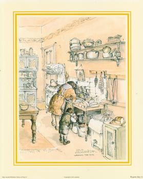 Bygone Days Print 4 - WASHING THE POTS by M L Clarkson - 10