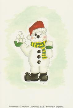 Card Topper - 10cm x 15cm SNOWMAN PRINT by Michael Lockwood . -