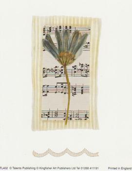 Large Fashionable Topper - Flower with Music Sheet in the Background tl402 t BEST PRICE