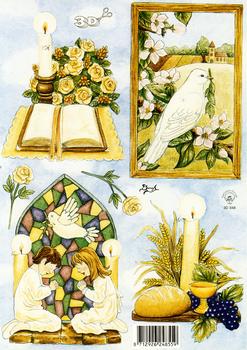 Religious Themes - A5 Church Themed Sheet 3D Card Art Multi Image sheet