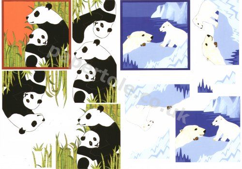 Polar Bear and Pandas     4169627 3D Easymake Easy to follow instructions