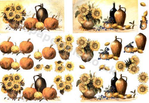 Pumpkins And Sunflowers   4169.634 3D Easymake Easy to follow instructions