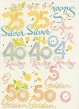 Silver, Ruby, Golden Wedding Anniversary - A4 Step by Step . *