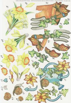 Gardening & Daffodil Step by Step Sheet - No7 . -