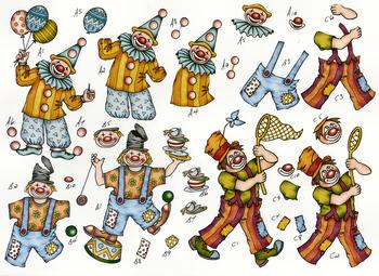 Crazy Clowns - A4 Step by Step . *