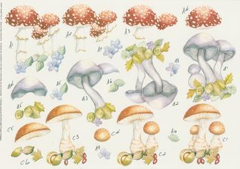 Step by Step Michael Lockwood Craft Sheet No 47 - Variety of Mushrooms - . -Jacksons mail Order