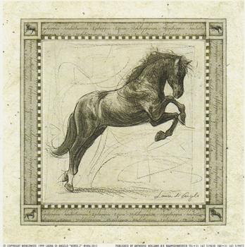 Sketched/Charcoal effect Galloping Horse . RRP 1.25