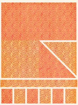 220g Orange Patterned Backing Card . www.papertole.co.uk