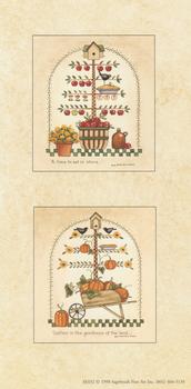 Panel of Two prints - Pumpkins and Apples - Card Topper . Jacksons