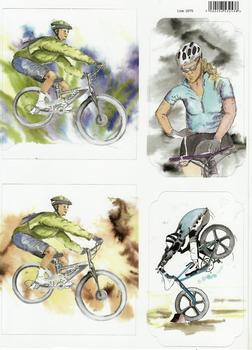 A4 Cyclist, BMX, Mountain Bikes Diecut Sheet 2075 . *