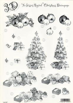  Xmas Tree / Baubles / Presents Die Cut Sheet - 3 Projects - 637  . *