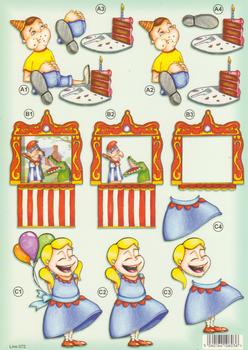 Childrens Birthday Party - Eating Cake - Punch & Judy - Balloon Girl -  672 . 