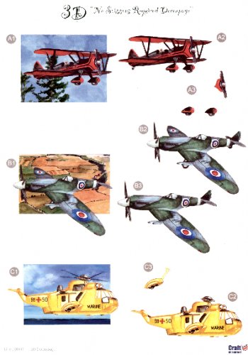 Male Die Cut Sheet - Planes 3 push out projects 445 - OUT OF STOCK Die Cuts papertole.co.uk