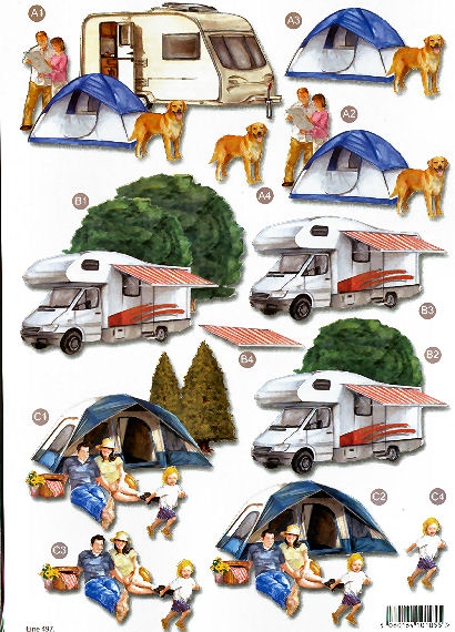 New Male Die Cuts - Caravaning 497**out of stock* Die Cuts AS SEEN ON T.V