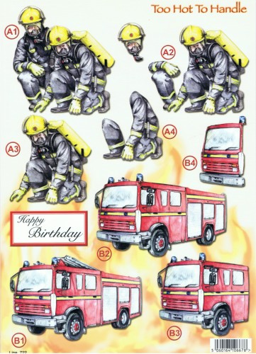 New  Die Cuts - Too Hot To Handle - Firemen -  722 - OUT OF STOCK Die Cuts papertole.co.uk