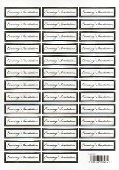 Wedding Die Cut - Evening Invitation Caption Sheet - 855 qq papertole.co.uk