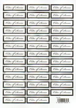Wedding Die Cut - Order of Service Caption Sheet - 856 a papertole.co.uk
