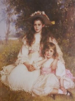 Robert Edward Morrison (1852 - 1923) Print - Sisters -  16