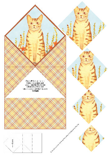 Diamond Double Fold Card - Cats 3d Card Art RRP 75p