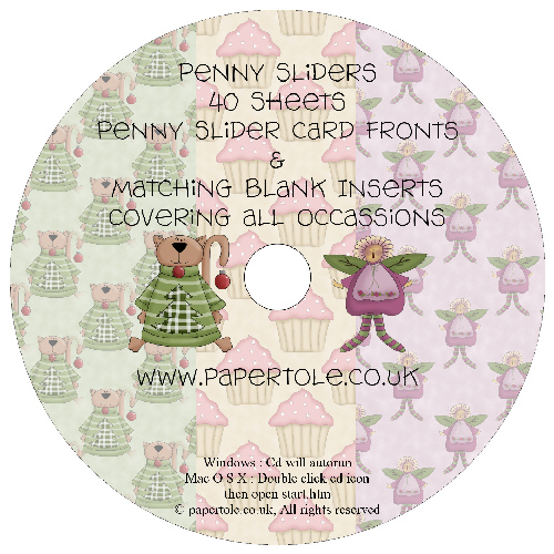 CD 18 - Penny Sliders - 20 Penny Slider Sheets and 20 matching inserts Media RRP 14.99