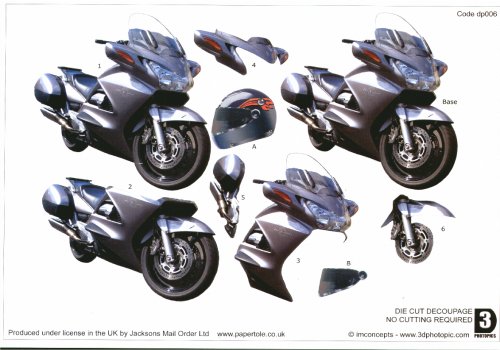 Die Cut Step by step Photopics - Racing Bike Die Cuts RRP 1.50