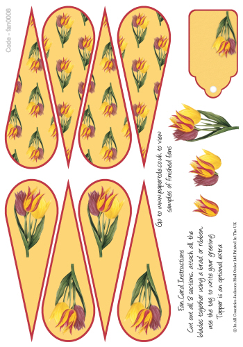 Fan Card - Tulips 3d Card Art RRP 85p