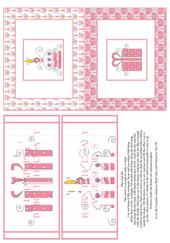 Flip Card - Birthday Girl 3d Card Art RRP 75p