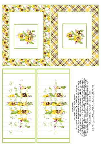 Flip Card - Birthday Pansies 3d Card Art RRP 75p