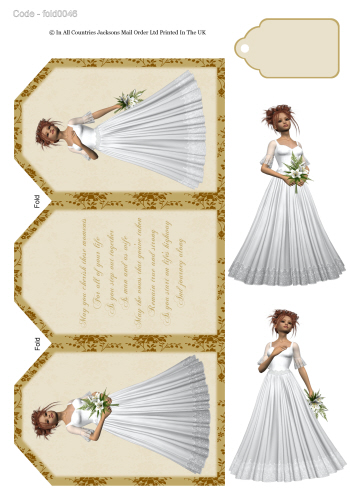 Tri Fold Card - Wedding Day 3D Card Art RRP 75p