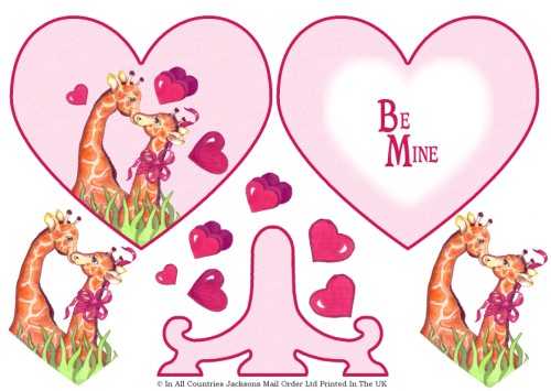 Plate Card - Valentine Be Mine 3d Card Art RRP 85p