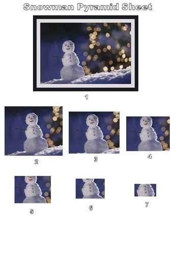 Pyramid Sheet - Snowman 3D Card Art Photo Pyramid 